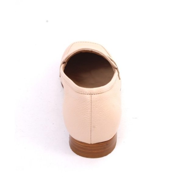 Luca Grossi 133 Beige Leather Classic Penny loafer Flat Shoe - Picture 5 of 8